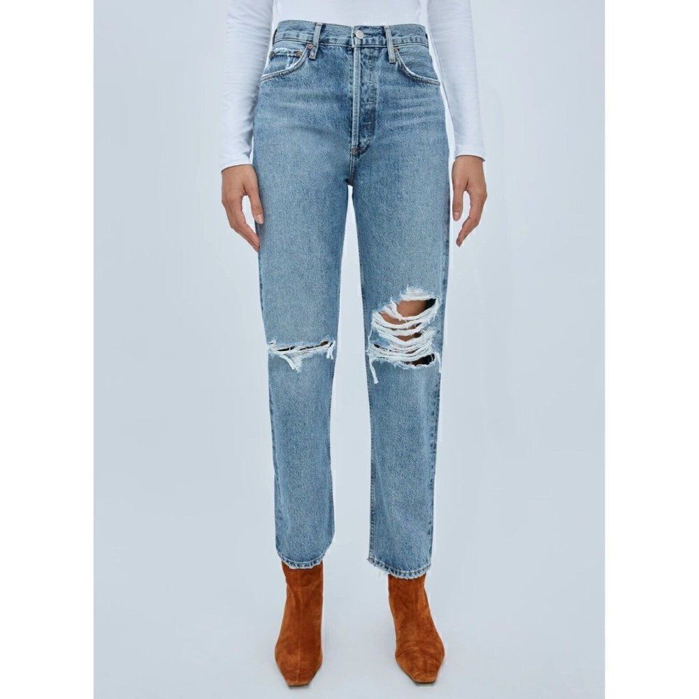 NWT AGOLDE Sz 26 90s PINCH WAIST JEANS IN BACKDROP - Picture 3 of 8